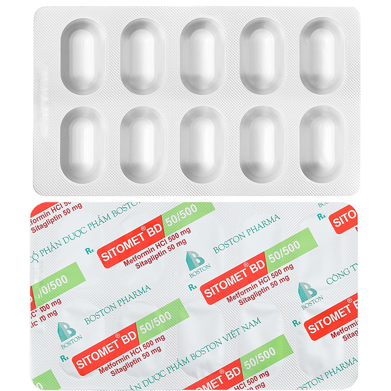 Sitomet BD 50/500 điều trị đái tháo đường tuýp 2 (3 vỉ x 10 viên) - 8